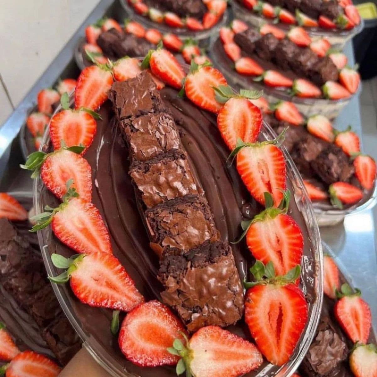 A slice of pavê on a plate.